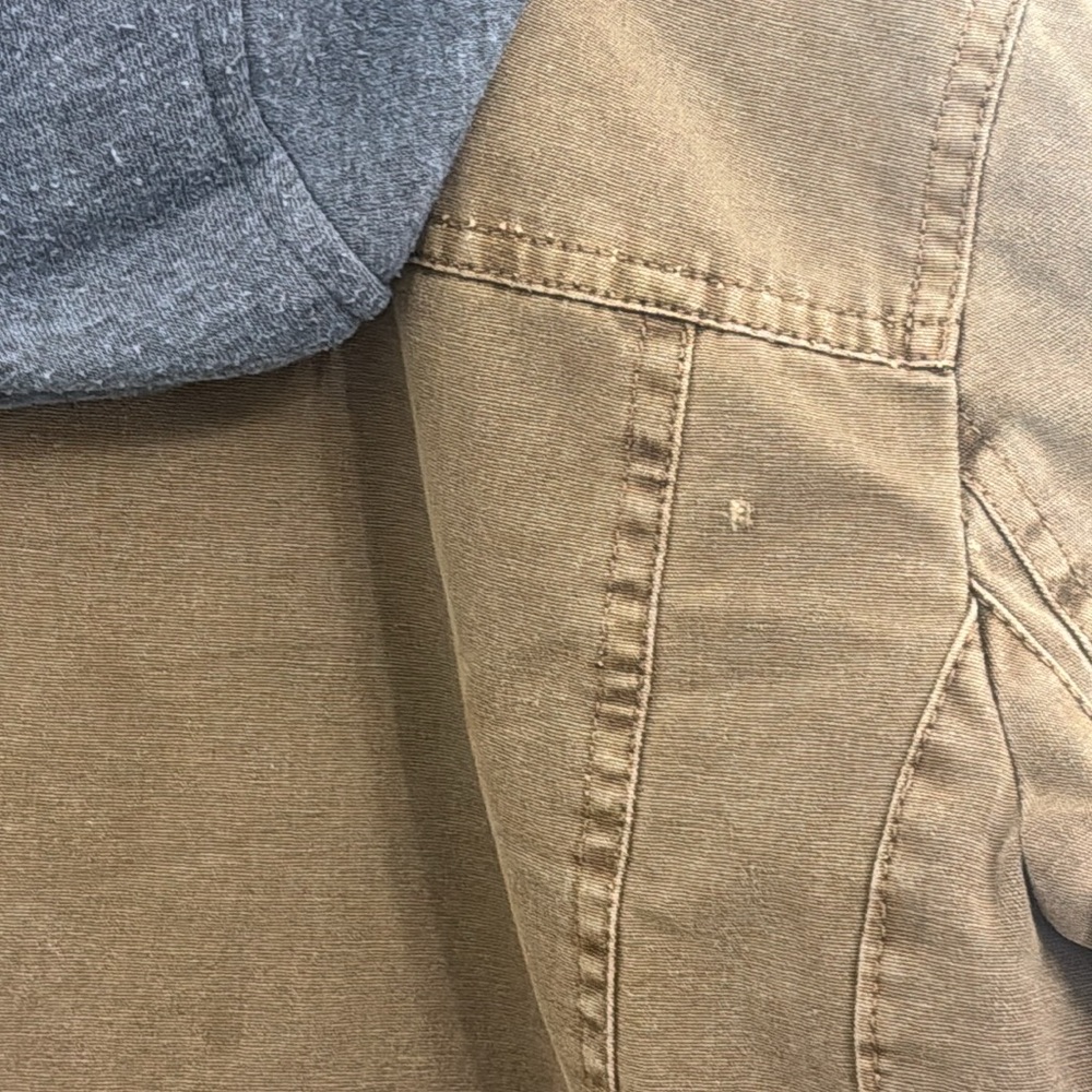 LEVI’S Washed Cotton Brown Jacket Removable Hood Snap/Zipper Front Size Small - Picture 14 of 14